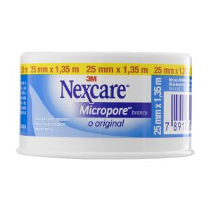 Fita Micropore Nexcare Branca, 25 mm x 1,35 m