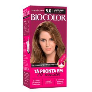 Tintura Biocolor Mini Kit Creme 8.0 Louro Claro Ta Com Tudo