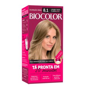 Tintura Biocolor Mini Kit Creme 8.1 Louro Cinza Claro Estilosa