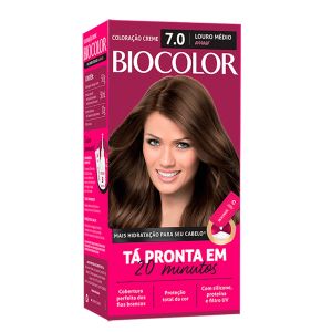 Tintura Biocolor Mini Kit Creme 7.0 Louro Médio Arraso