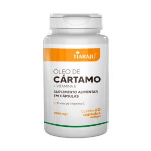 Suplemento Alimentar Óleo de Cártamo 1000mg Com 60 Cápsulas Softgel Tiaraju