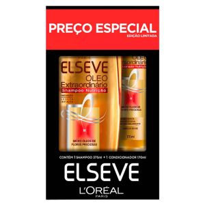 Kit Elseve Shampoo 375ml e Condicionador 170ml Óleo Extraordinário L'Oréal Paris