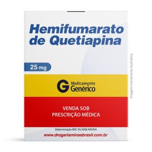 Hemifumarato De Quetiapina 25Mg Com 30 Comprimidos Genérico Nova Química
