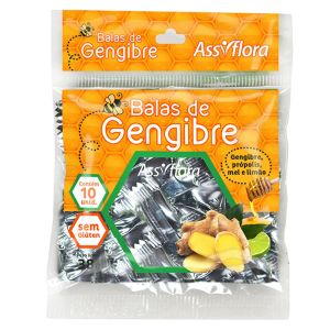 Bala de Gengibre e Mel 38g Assiflora