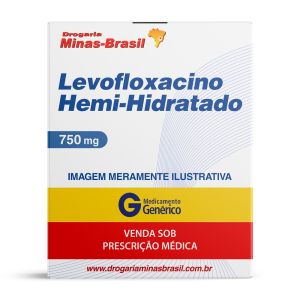 Levofloxacino Hemi-Hidratado 750Mg Com 7 Comprimidos Genérico Eurofarma