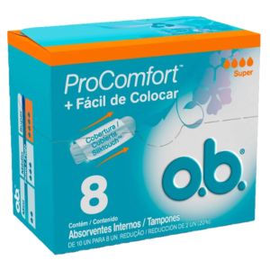 Absorvente Interno OB ProComfort Super Com 8 Unidades