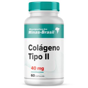 Colágeno Tipo II 40mg 60 Cápsulas