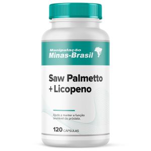 Saw Palmetto 160mg + Licopeno 10mg com 120 Cápsulas