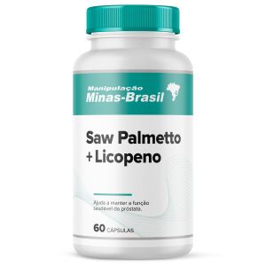 Saw Palmetto 160mg + Licopeno 10mg  com 60 Cápsulas