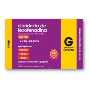 Cloridrato De Fexofenadina 120Mg Com 10 Comprimidos Genérico Cimed