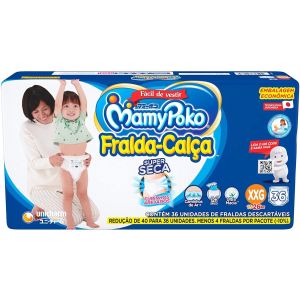Fralda Calça Mamypoko Tamanho Xxg Com 36 Unidades