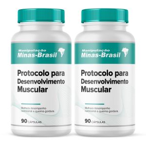 Protocolo Para Desenvolvimento Muscular 180 Cápsulas