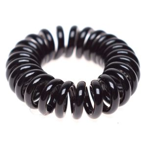 Elástico de Cabelo Fio de Telefone Preto com 2 Unidades REF 0763S Sveda Hair