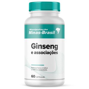 Ginseng 400mg Com Taurina 200mg e Rhodiola 100mg - 60 Cápsulas