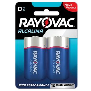 Pilha Rayovac Alcalina  D Com 2 Unidades