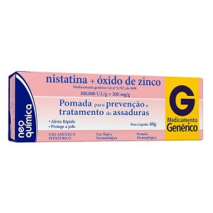 Pomada Nistatina óxido de Zinco Genérico Neo Química 60 G