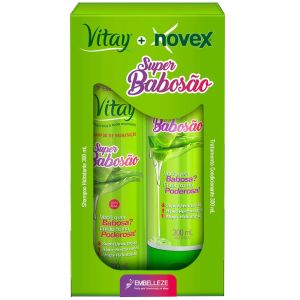 Shampoo E Condicionador Vitay Novex Super Babosão 300Ml Cada