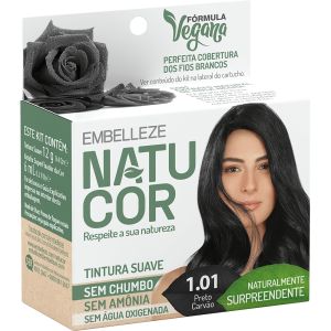 Tintura Natucor 1.01 Preto Carvão (Extrato de Rosa Negra)
