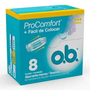 Absorvente Interno OB ProComfort Médio Com 8 Unidades