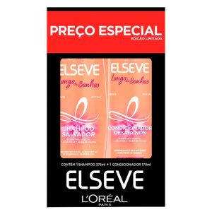Kit Elseve Longo dos Sonhos Shampoo 375ml e Condicionador 170ml L'Oréal Paris