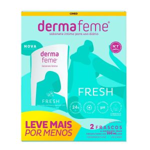 Sabonete Íntimo Dermafeme Fresh Kit Com 2 Unidades de 200ml Cada