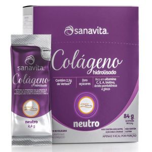 Colágeno Hidrolisado Verisol Neutro Sanavita Com 30 Sticks de 2,8G