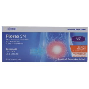 Florax Sm Adulto Com 5 Flaconetes 5Ml Sabor Uva