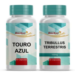 Kit Touro Azul 60 Cápsulas + Tribullus Terrestris 100mg 60 Cápsulas