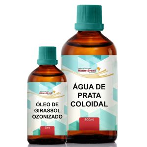 Kit Óleo De Girassol 30ml + Água De Prata Coloidal 14Pm 500ml