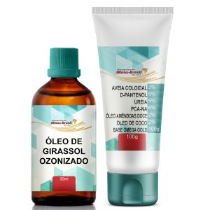 Kit Para Dermatite Com Óleo de Girassol Ozonizado