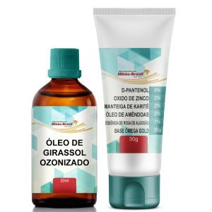 Kit Para Assadura Com Óleo de Girassol Ozonizado