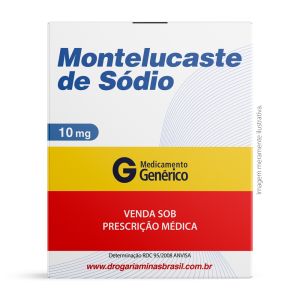 Montelucaste de Sódio 10mg Com 30 Comprimidos Mastigáveis Genérico Geolab