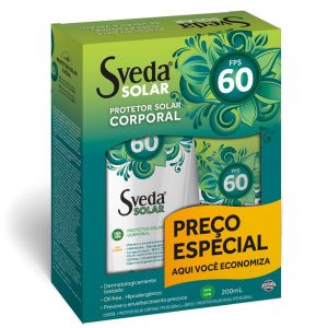 Kit Protetor Solar Corporal Fps60 200ml + Protetor Solar Facial 60ml Sveda Solar