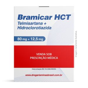 Bramicar HCT Telmisartana 80mg e Hidroclorotiazida 12,5mg 30 Comprimidos