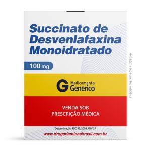 Succinato de Desvenlafaxina monoidratado 100mg com 30 comprimidos revestidos de liberação prolongada Genérico EMS