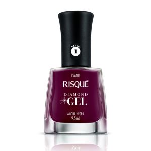 Esmalte Risqué Diamond Gel Amora Negra 9,5Ml