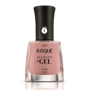 Esmalte Risqué Diamond Gel Sal Rosa 9,5Ml