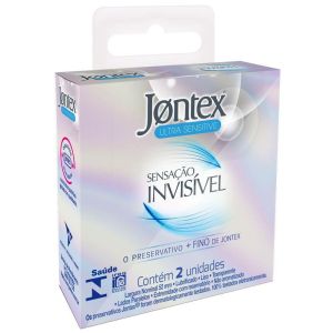 Preservativo Jontex Ultra Sensitive com 2 unidades
