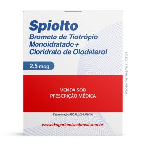 Spiolto 2,5mcg Boehringer Ingelheim com 1 frasco com 4 ml de solução (60 acionamentos) e Inalador Respimat