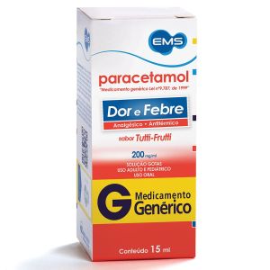 Paracetamol 200mg Sabor Tutti-Frutti Genérico EMS 15ml