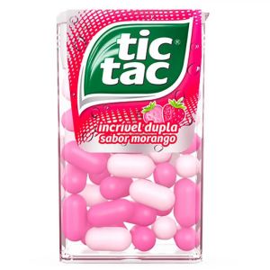 Pastilha Tic Tac Incrível Dupla Sabor Morango 16g