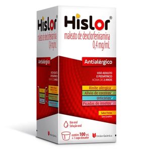 Hislor 0,4mg Solução Oral Sabor Frutas 100ml União Química