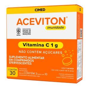 Vitamina C Aceviton 1G Com 30 Comprimidos Efervescentes