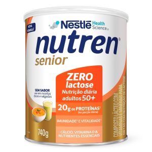 Complemento Alimentar Nutren Senior Sem Sabor Zero Lactose Com 740g