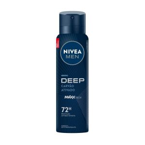 NIVEA MEN Antitranspirante Aerossol Deep Carvão Ativado MaxxTech 150ml