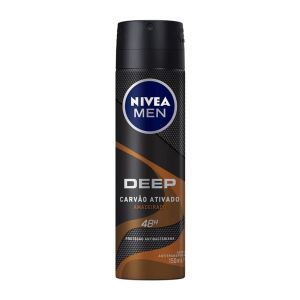 Desodorante Aerosol Nivea Men Deep Carvão Ativado Amadeirado 150ml
