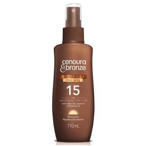 Óleo Spray Bronzeador Cenoura e Bronze Spray Fps15 110Ml
