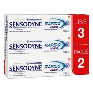 Creme Dental Sensodyne Rápido Alívio Leve 3 Pague 2 90g cada