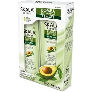 Kit Shampoo e Condicionador Bomba de Vitaminas Abacate Skala Expert com 325ml cada