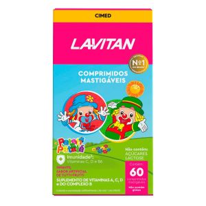 Multivitamínico Infantil Lavitan Com 60 Comprimidos Mastigáveis Sabor Tutti Frutti